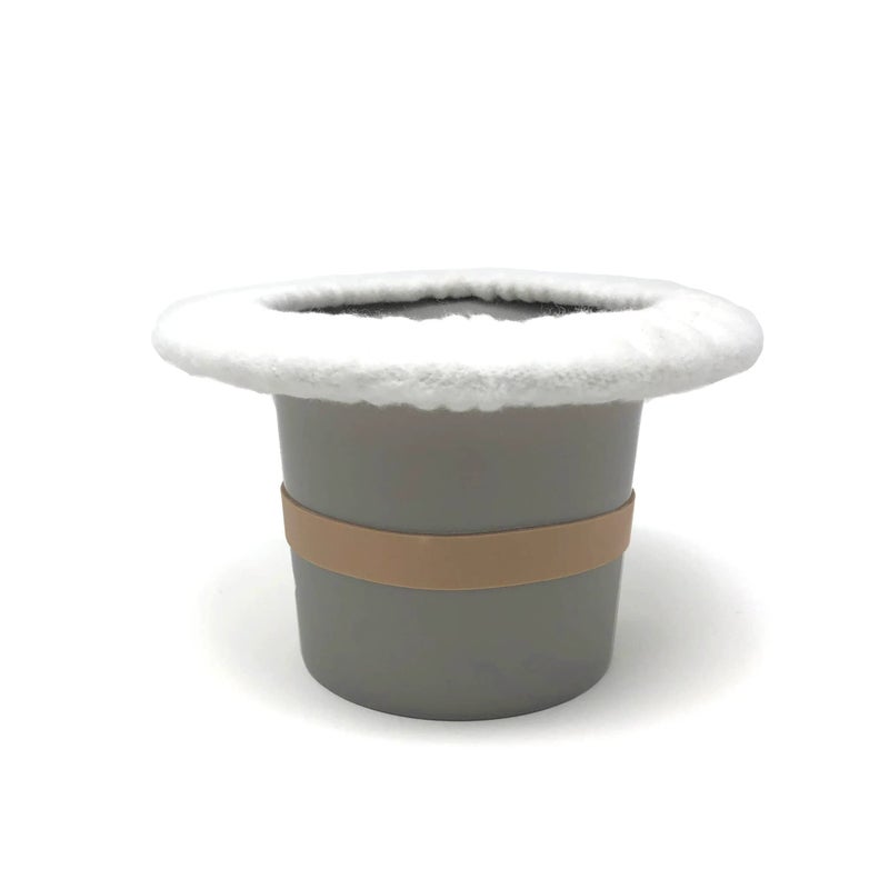 Tiny Undies Top Hat Potty for Newborn Infant Potty Training | Elimination Communication | Includes 100% Cotton Undyed Fleece Cozy | Anti-Slip Rubber Band | for EC Baby Potty Training (Grey) - Image 1