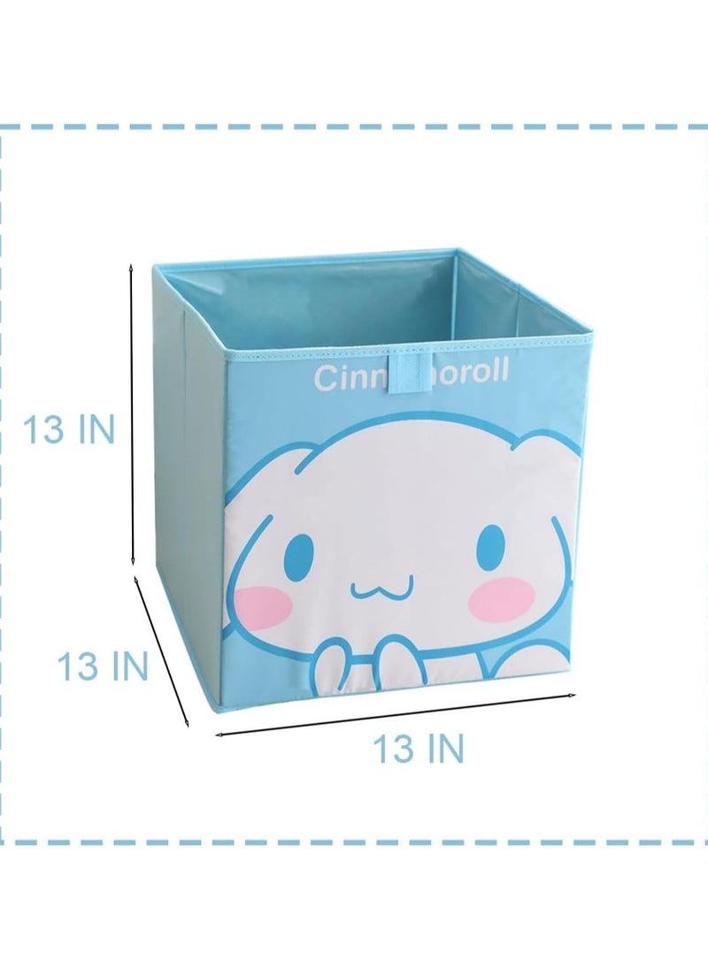 General 13 ‘x13’ Cute Large Capacity Collapsible Storage Box, 36L Kawaii Cartoon Collapsible Basket Organiser Box for Closet, Shelf, Office, Bedroom and Toy Storage  - Image 2