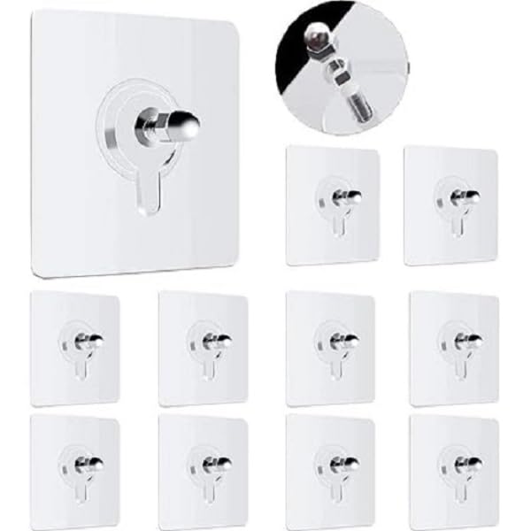 VONITY Screw Wall Hooks Sticker Heavy Duty self Adhesive Hooks Heavy Duty Bedroom Screw Without DrillWall Mounted HolderHooks Hanging Strong Hooks adhesiv Sticking for Wall Heavy Duty 58426 - Image 1