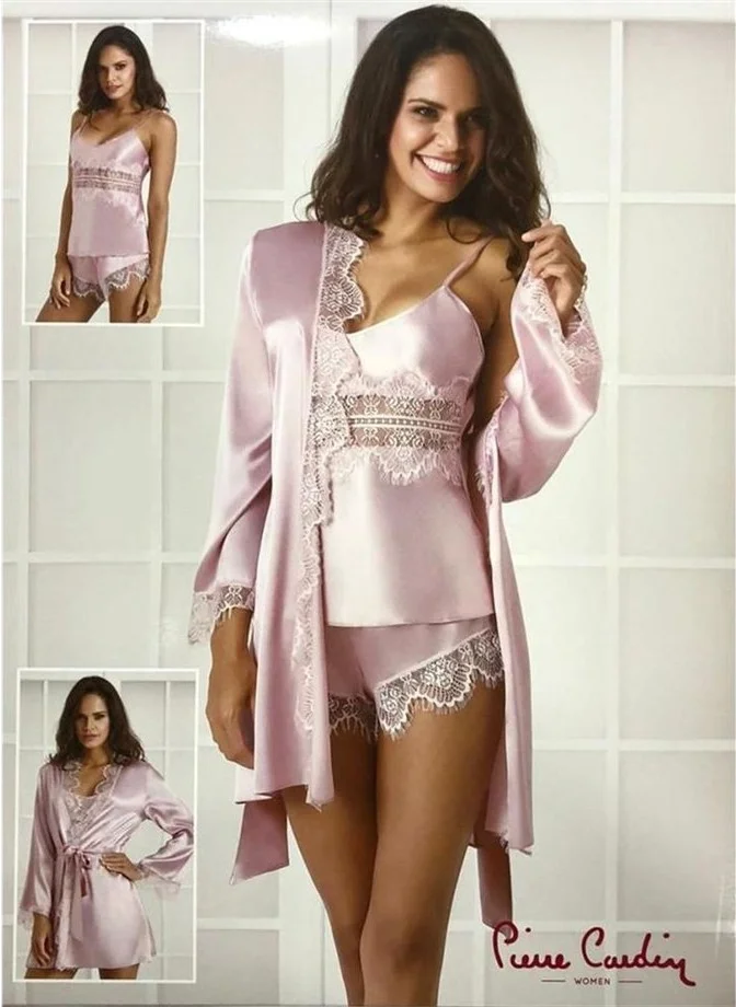 بيير كاردان 2490 Triple Shorts Set - Powder