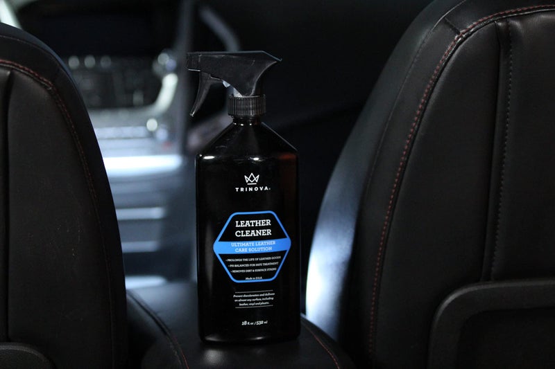 TriNova Leather Cleaner for Couch, Car Interior, Bags, Jackets, Saddles. Safe for use in Home or Car, Microfiber Included 18oz - Image 5