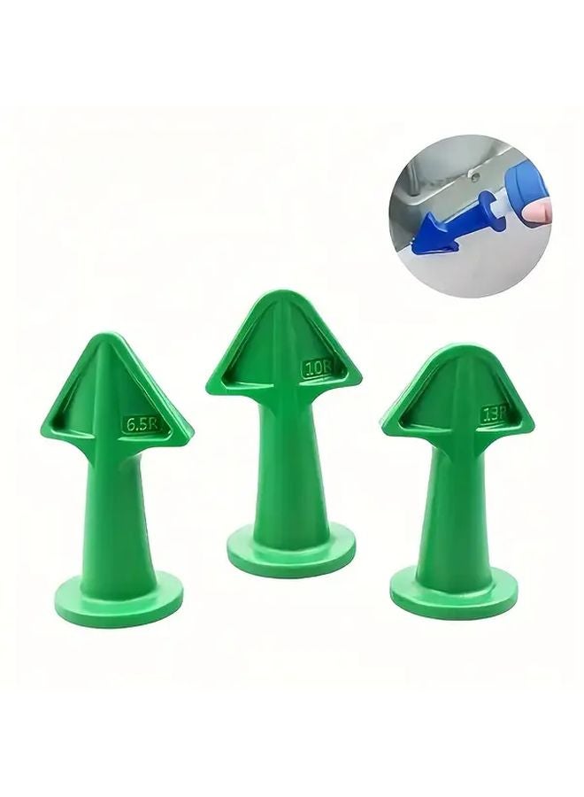 3pcs Green Multi Functional Gap Sealer Set With Glue Gun Nozzles For Doors Windows - Image 3