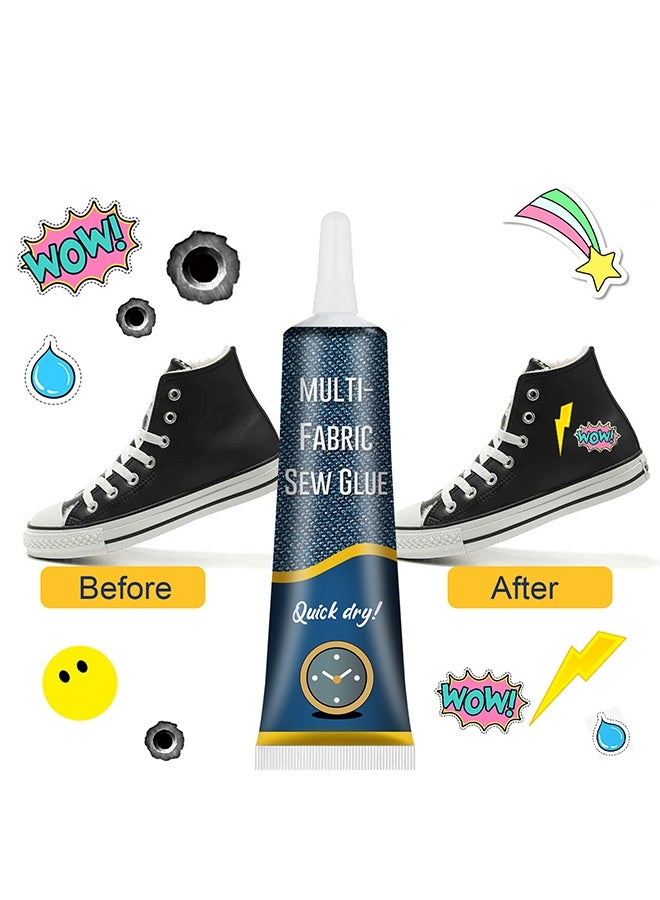 JUE-FISH Multi-Fabric Sew Glue 50ml, Quick Dry Multi Fabric Sew Glue, Cloth Repair Sew Glue, Instant Sew Glue Bonding Liquid, Fabric Glue for Clothing Permanent Washable - Image 2