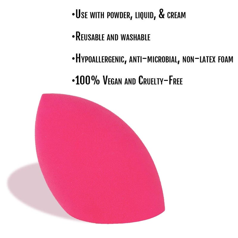 BaeBlu Latex-Free & Vegan Hypoallergenic Beauty Sponge For Powder, Cream or Liquid Application, One Piece Makeup Blender - Image 1