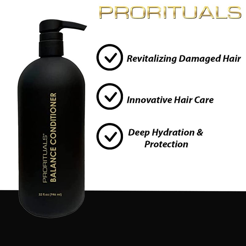 Prorituals Balance Hair Conditioner â€“ Moisturizing Deep Conditioner for Women, Dry Damaged Hair, Color-Safe, Sulfate & Paraben Free, 32 fl oz - Image 4