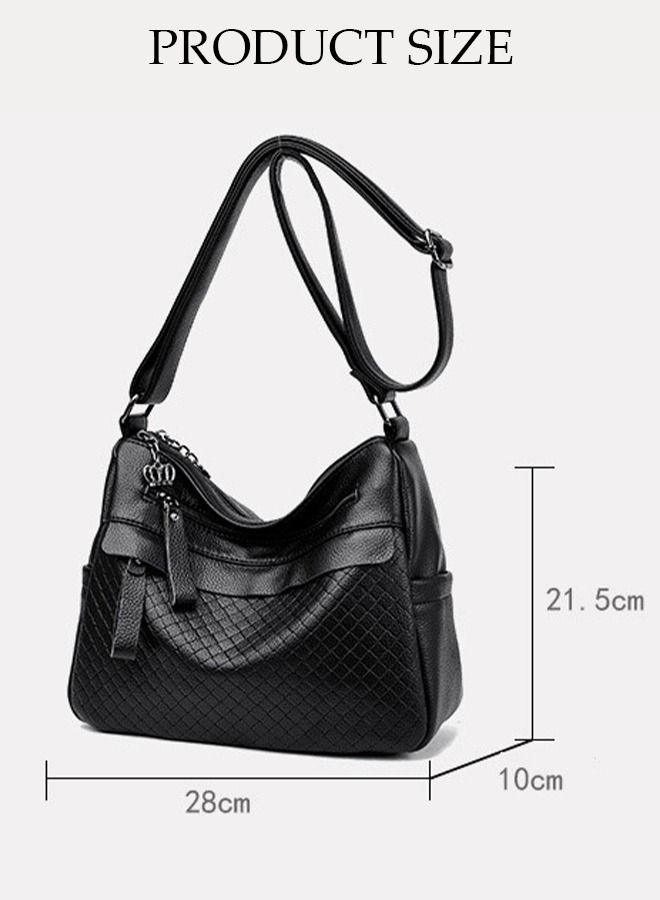 DUNISO Crossbody Bag For Women Waterproof Wear Resistant Shoulder Bag Large Capacity Softable Faux Leather Cross-body Pack With Adjustable Strap For Ladies  - Image 4