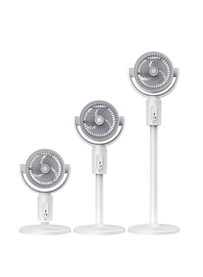 ELTRAZONE Standing Fan F1 – 180°+90° Oscillating Pedestal Fan with DC Motor, 5-Speed Quiet Cooling Floor Fan with Remote Control, 8H Timer & Adjustable Air Circulator for Bedroom, Living Room & Home – White - Image 1