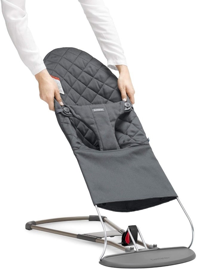 BabyBjorn Fabric Seat for Bouncer, Anthracite, Cotton, 1 Count - Image 1