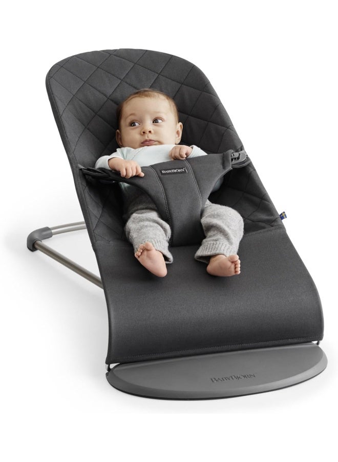 BabyBjorn Fabric Seat for Bouncer, Anthracite, Cotton, 1 Count - Image 3