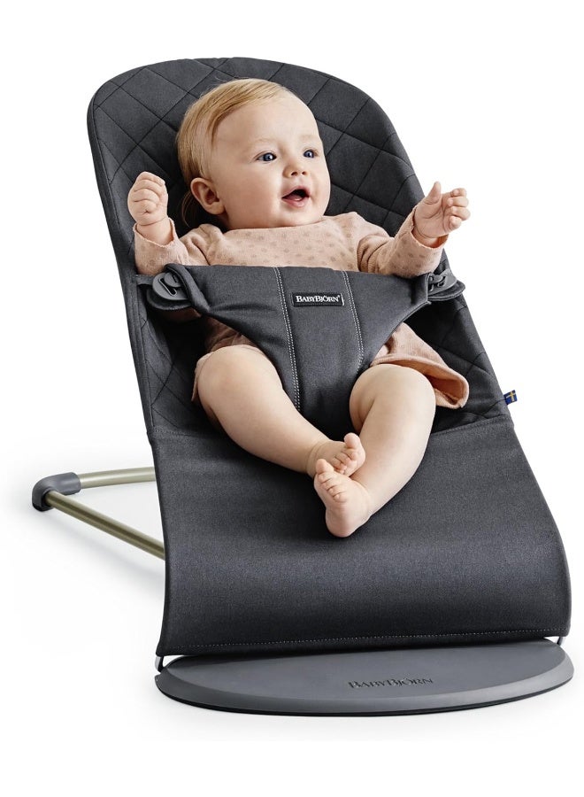 BabyBjorn Fabric Seat for Bouncer, Anthracite, Cotton, 1 Count - Image 4