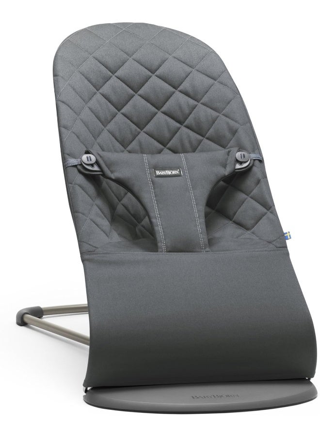 BabyBjorn Fabric Seat for Bouncer, Anthracite, Cotton, 1 Count - Image 2