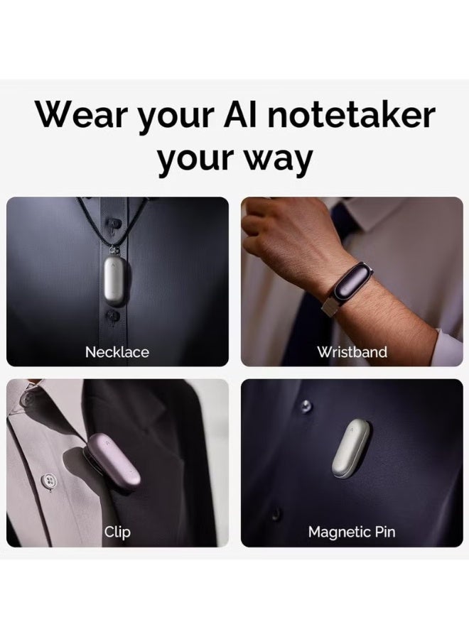 PLAUD مسجل صوت ذكي قابل للارتداء NotePin، تحكم عبر التطبيق، نسخ وتلخيص مدعوم بتقنية ChatGPT - Image 2