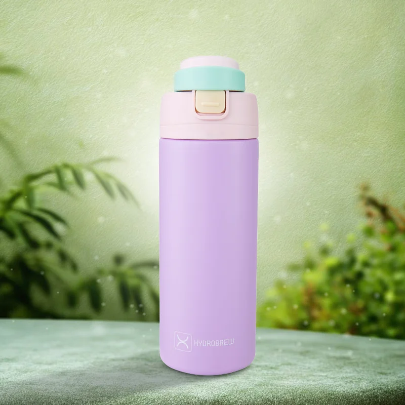 Hydrobrew HydroBrew SipSwitch™ Insulated Water Bottle 720ml – Leakproof, Stainless Steel, Straw & Spout Lid -Orchid Mist