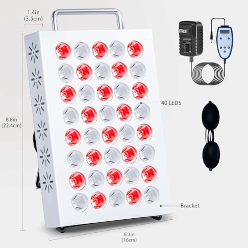 BeQuest: Quest For More BeQuest Red Light For Body, 660Nm 850Nm Near Infrared Light Lamp Panel With 40Pcs Dual Chips, Flexible & Moveable Red Light Lamp For Face,Knee,Back - Image 3