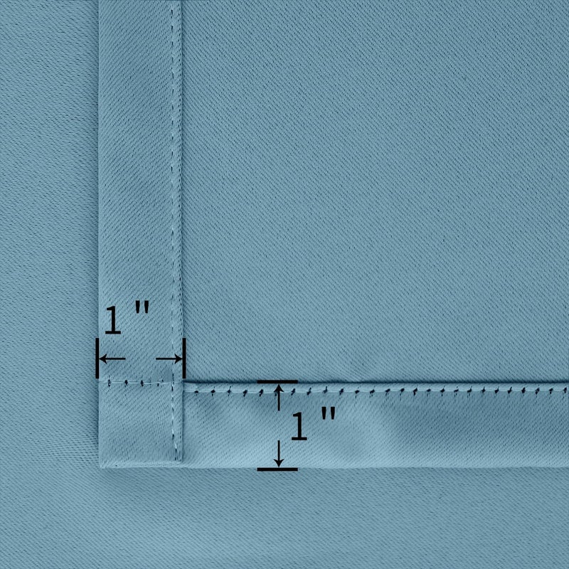 BGment Rod Pocket and Back Tab Blackout Curtains for Bedroom - Thermal Insulated Room Darkening Curtains for Living Room  2 Window Curtain Panels (38 x 45 Inch  Greyish Blue) - Image 5