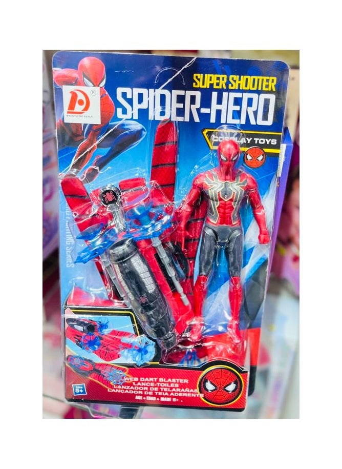 Generic Spider Web Launcher Glove Toy for Kids, Spider Hero Gloves, with Spider-Man Figure, Spider-Man Web Launcher, Launcher Toy, Wrist Play Set, Cosplay Glove Launcher, Plastic, Red  - Image 2