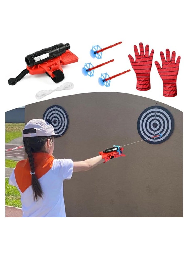 Generic Spider Web Launcher Glove Toy for Kids, Spider Hero Gloves, with Spider-Man Figure, Spider-Man Web Launcher, Launcher Toy, Wrist Play Set, Cosplay Glove Launcher, Plastic, Red  - Image 4