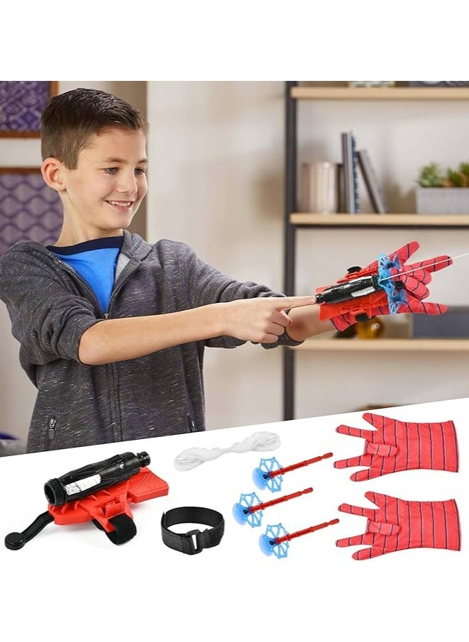 Generic Spider Web Launcher Glove Toy for Kids, Spider Hero Gloves, with Spider-Man Figure, Spider-Man Web Launcher, Launcher Toy, Wrist Play Set, Cosplay Glove Launcher, Plastic, Red  - Image 5