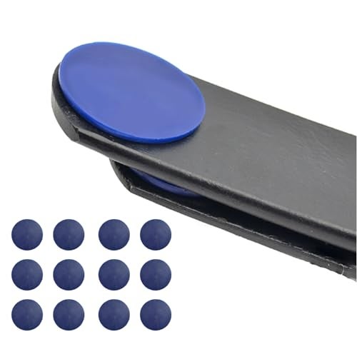 JS SUPER WORK 12PCS Leaf Spring End Tip Wear Pad Anti Squeak Insert Silencer Plastic Block Round Blue, Large - Image 1