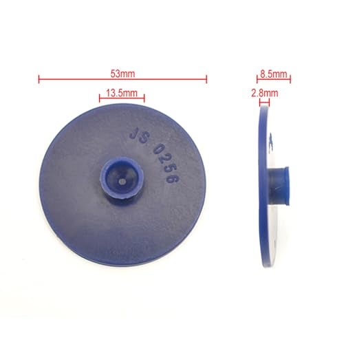 JS SUPER WORK 12PCS Leaf Spring End Tip Wear Pad Anti Squeak Insert Silencer Plastic Block Round Blue, Large - Image 2