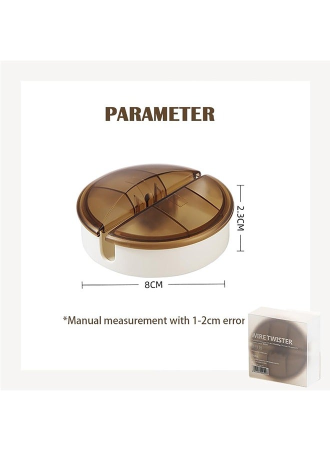 JCB CHIC Portable Cable Organizer, 2 Pcs Mini Rotatable Cable Management for Wrapping Data Cable, Headphone Cable, Cord and Wire, Large Capacty Cable Winder for Office, Home - Image 2