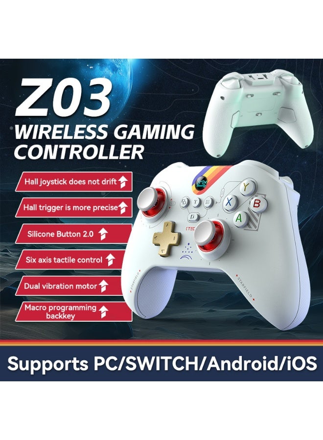 BSP Classic Gamepad Z03 Wireless Game Controller for iOS, Android, Windows, Mac, Switch, PS Remote Play, Xbox Cloud, Steam Link, GeForce Now, MFi Arcade Games, Cloud Gaming with Hall Joystick, Hall Linear Trigger & Micro Triggers, Macro Programming Back Keys, Six-Axis Gyroscope, Adjustable HD Dual Vibration Motors, AUTO One-Click Burst, 800Hz Report Rate - Image 2