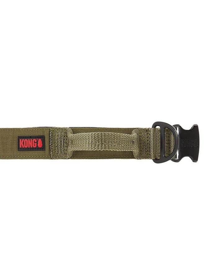 KONG Ultra Durable Padded Comfort Handle Dog Collar (Large, Green) - Image 5