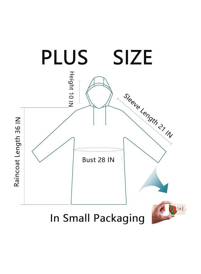 واي جيه معطف مطر قابل للاستخدام، عباءة طوارئ، معطف مطر مناسب للبالغين من النساء والرجال، حجم صغير، مجموعة من 7 قطع، 7 ألوان - Image 3
