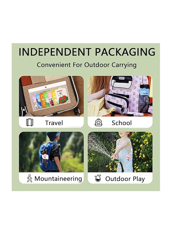 واي جيه معطف مطر قابل للاستخدام، عباءة طوارئ، معطف مطر مناسب للبالغين من النساء والرجال، حجم صغير، مجموعة من 7 قطع، 7 ألوان - Image 5