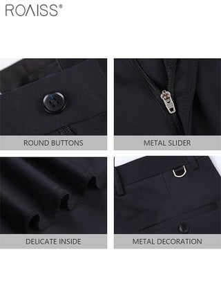 Men Classic Suit Pants, Regular Fit Dress Pants with Button Front and Zip-fly Closure, Straight Leg Trousers for Men, Suitable for Business Meetings, Golf, Dinners or Relaxed Weekends - view 4