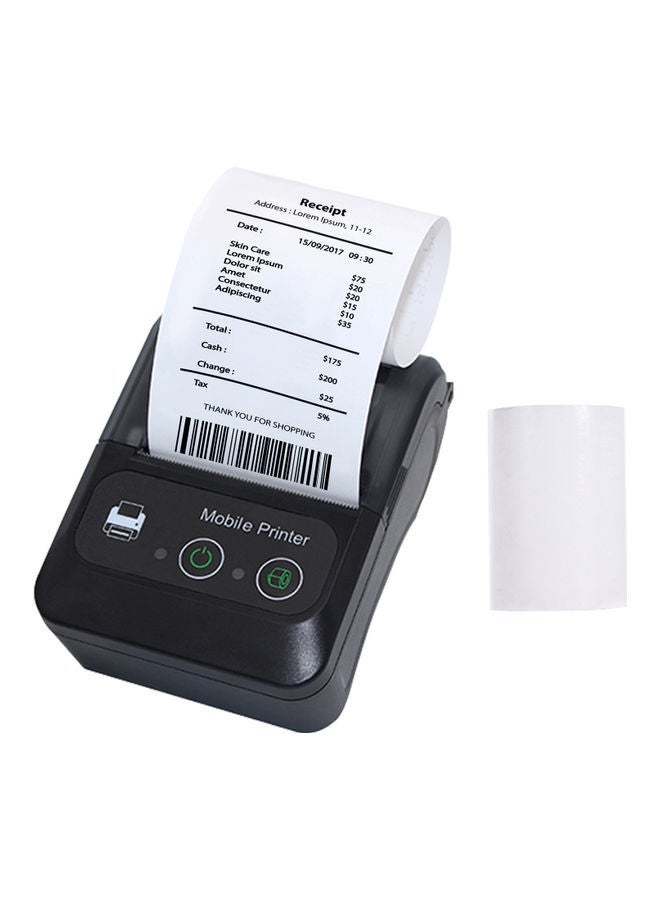 NIBEMINENT Portable Wireless Thermal Printer Black  - Image 1