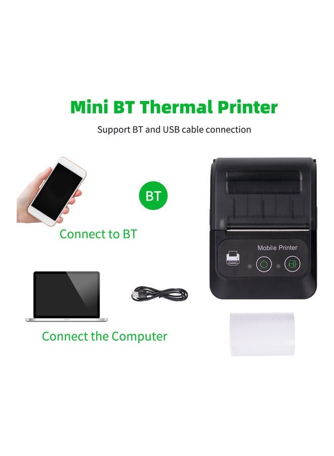 NIBEMINENT Portable Wireless Thermal Printer Black  - Image 4
