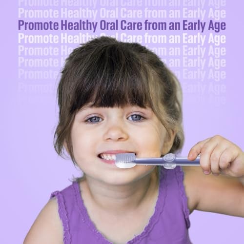 TONY STARK Pack of 3 Silicone Baby Tongue Cleaner for 0-24 months, Baby Manual Toothbrush Set, Contains Toothbrush for Kids, U-Shaped Toothscrubber, Tongue Cleaner with Travel Case (Purple) - Image 5