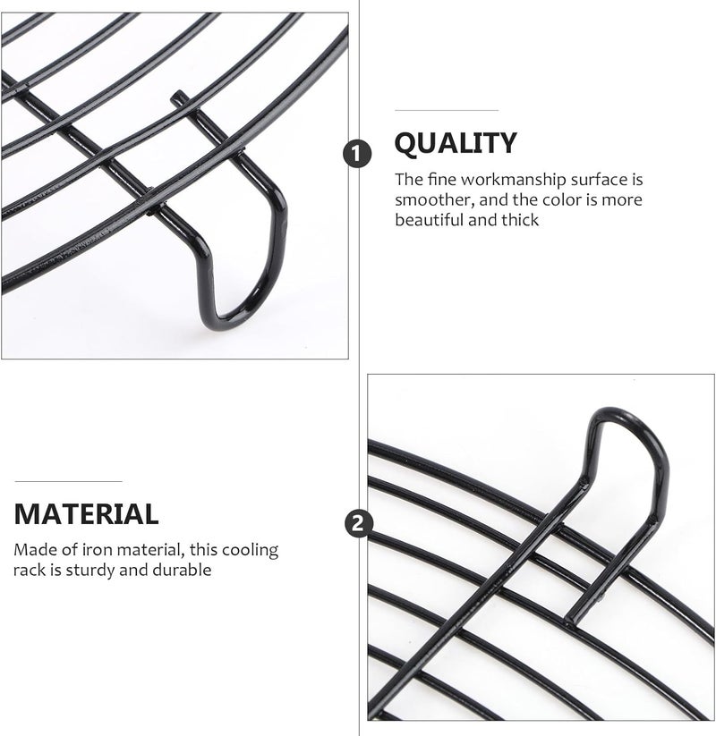 Global simple assemble options Baluue Baking Cooling Rack 1pcs Black Iron Wire Cake Drying Rack Bread Pastry Cooling Holder for Kitchen Baking Priority based order prep Global light sturdy raw material Classic modern blend design Worldwide popular practical build Gulf climate fit Extra part combo compatible Simple practical structure Workday cycle fulfillment Personal & public compatible Light sturdy raw material Month-round consistent deliver Daily life matching design Individual & group usable All choice modern design KSA standard compatible design Classic trendy design picks Storage transit efficiency build Modern warehouse management Consistent single item quality Odor resistant Spec compliant trusted quality Public demand affordable quality Elegant practical design All-in-one local deliver plan - Image 3