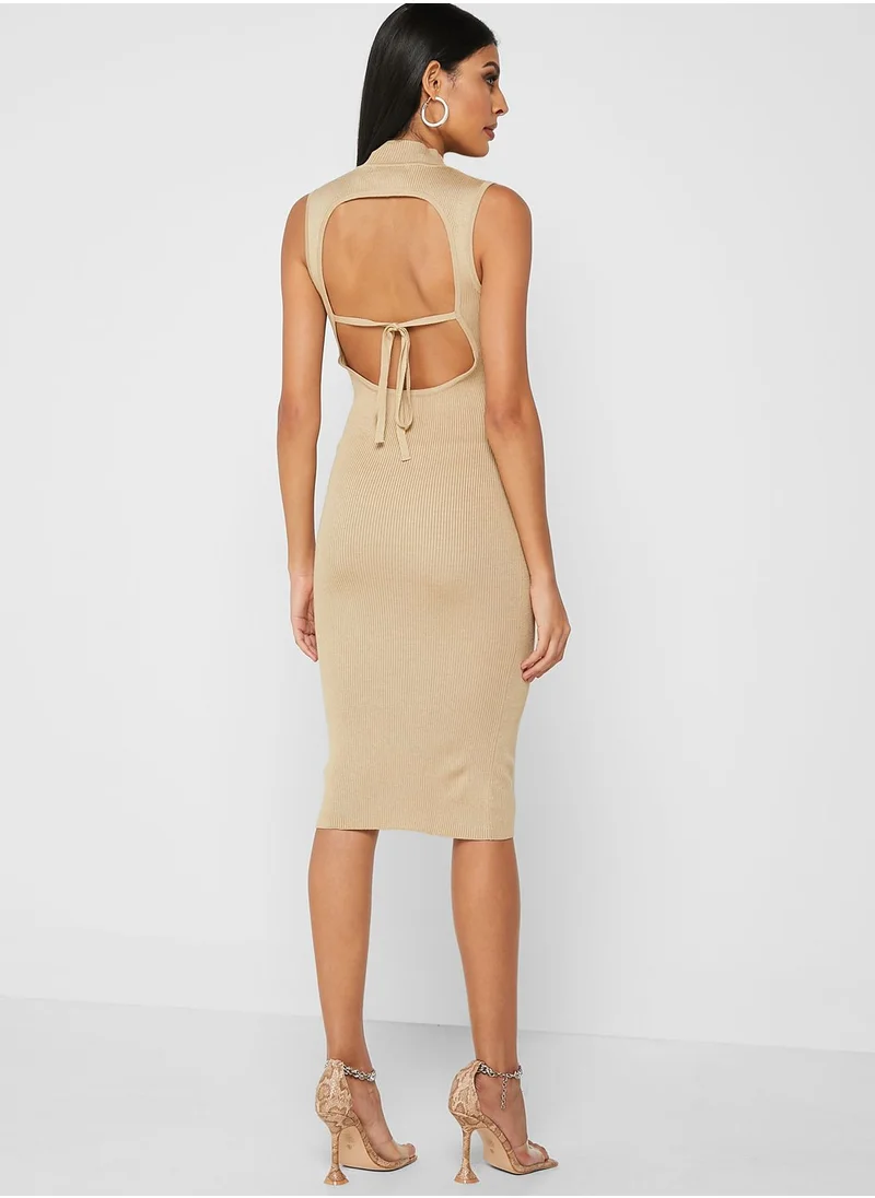 Missguided High Neck Bodycon Dress