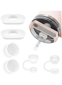 Topleo Straw Cover Cap for Stanley Cup 2.0  30oz 40oz  Silicone Straw Topper Spill Stopper Compatible with Stanley Tumbler Drinking Straw Tip Covers Cups Accessories Protectors Plugs White  - Image 1
