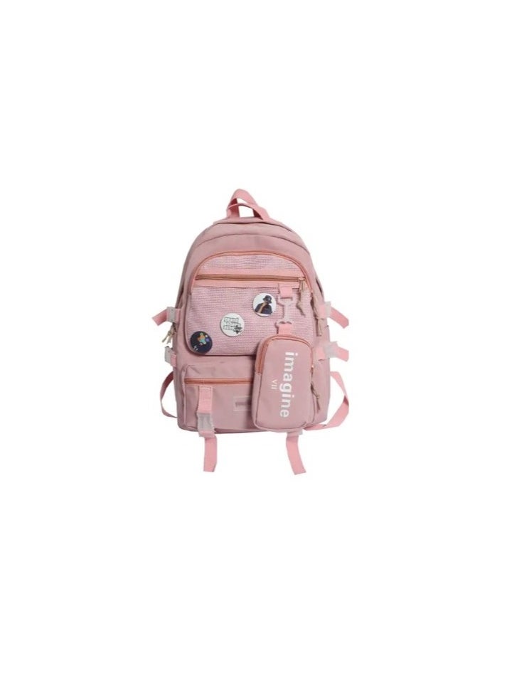 Generic - Fashion Backpacks With Pencil Case Pink Color - Image 1