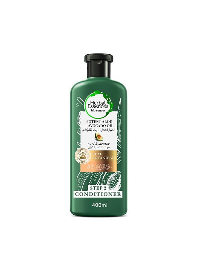 Herbal Essences Sulfate-Free Potent Aloe With Avocado Oil Hair Conditioner For Curl Hydration And Moisturizing 400ml - Image 1