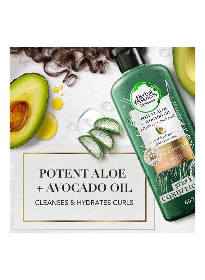 Herbal Essences Sulfate-Free Potent Aloe With Avocado Oil Hair Conditioner For Curl Hydration And Moisturizing 400ml - Image 3