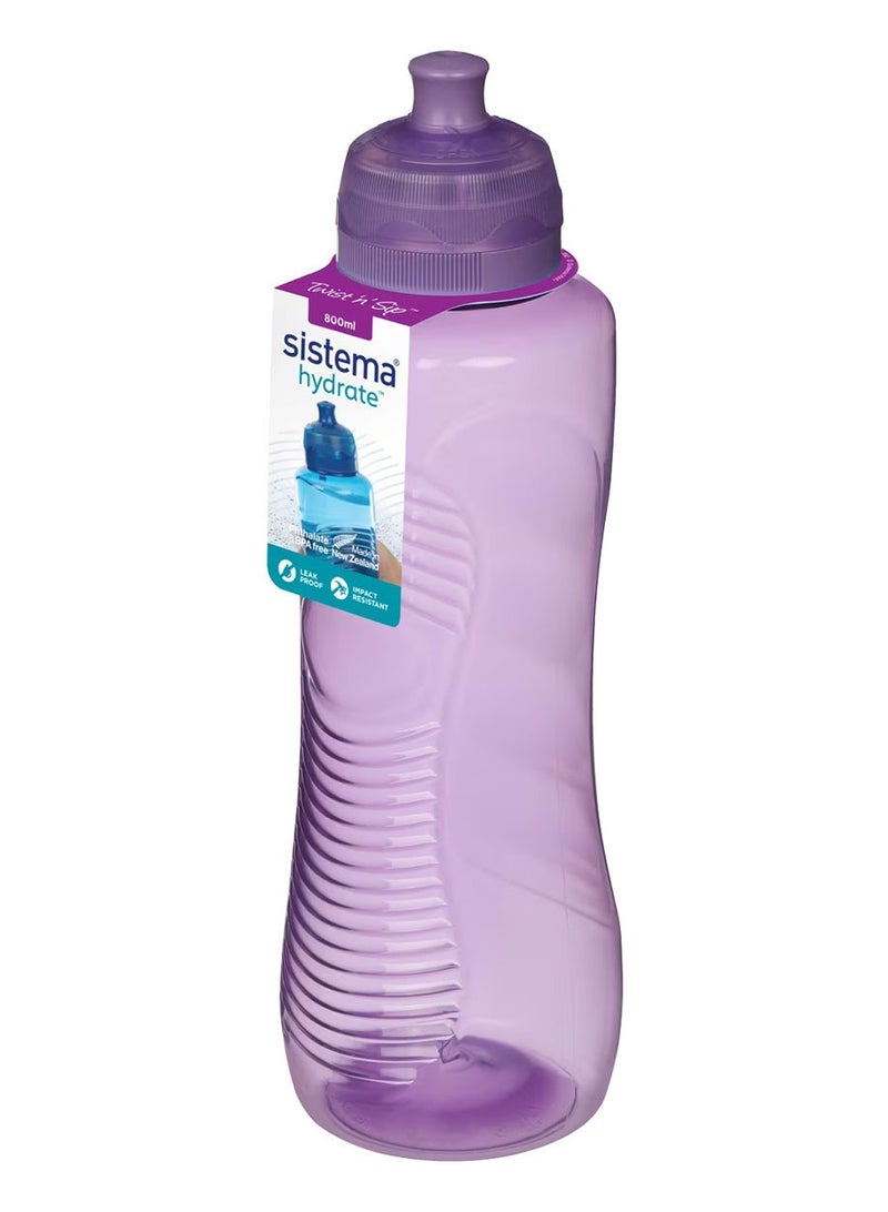 sistema زجاجة سستيم 800 مل مع مقبض (بنفسجي): مضادة للتسرب وخالية من BPA - سعة كبيرة، مثالية للاستخدام أثناء التنقل - سهلة الحمل ومحمولة، مصنوعة في نيوزيلندا - Image 1