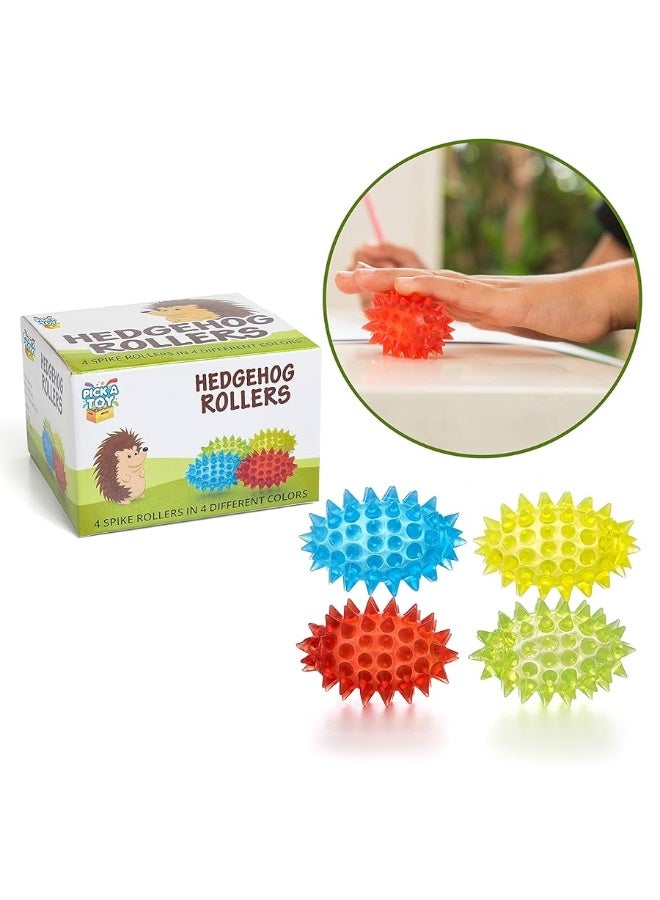 Pick A Toy Spiky Balls Stim Toy 4 Pcs Set, Picking Desk Fidgets for Kids & Adults, ADHD Autism, Sensory Fidget Toys for School, Stress Relief and Boost Focus - Image 1