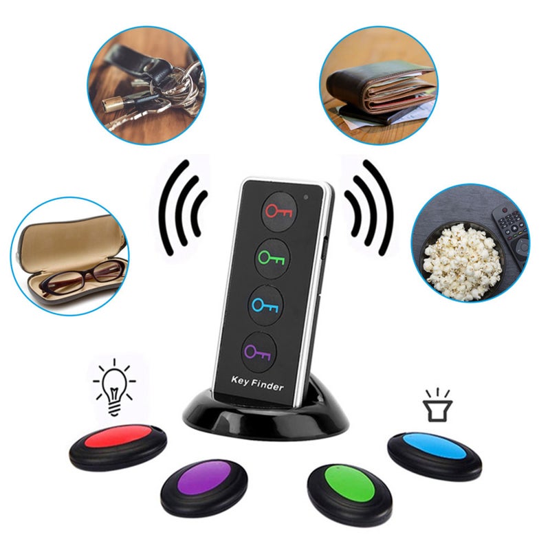 5 Kit Wireless Key Wallet Finder TV Remote Control Locator with 1 Transmitter and 4 Receivers - Image 3