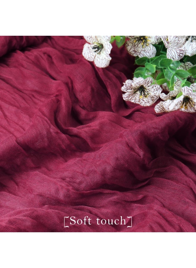 OSHIMA Cheesecloth Table Runner, Party Long Rustic Sheer Runners, Wedding Birthday Bridal Baby Shower Table Decor, Shower Decorations Tea Party Centerpiece Decorations - Image 4