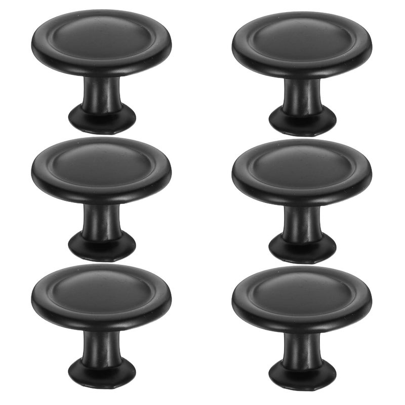 6Pcs Aluminum Alloy Round Cabinet Handles Modern Single Hole Drawer Pulls For Kitchen Furniture - Image 2