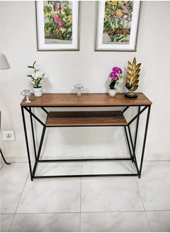 AGD Two-layer Wooden Console with a Metal Frame is a Unique Piece of Furniture that Reflects Originality and Luxury in its Design for the Living Room, Entrance and Office  - Image 4