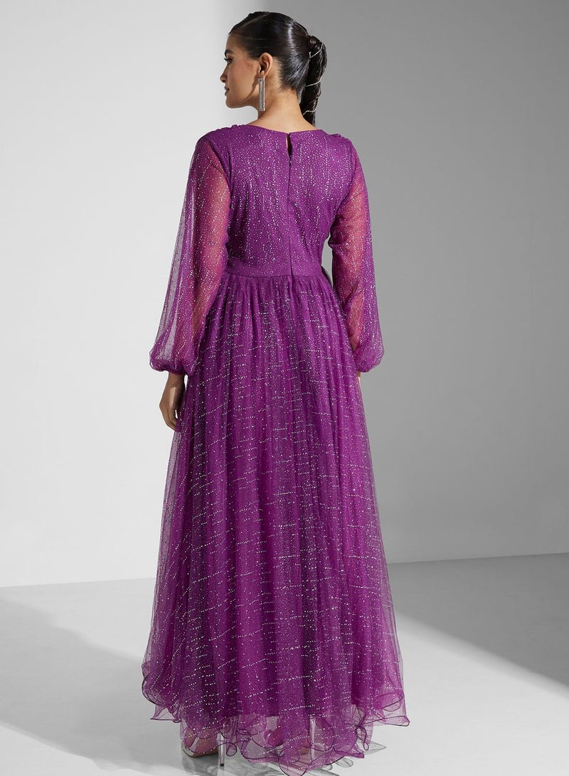 Glittery Evening Dress