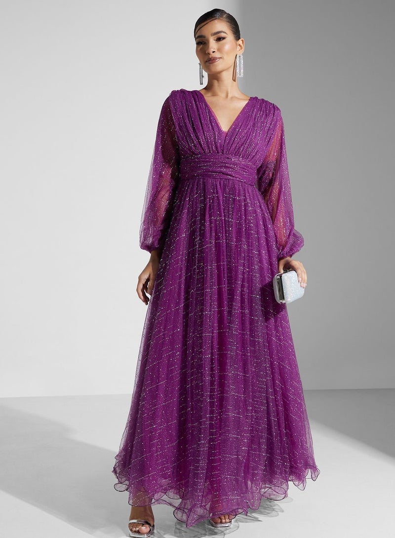 Glittery Evening Dress