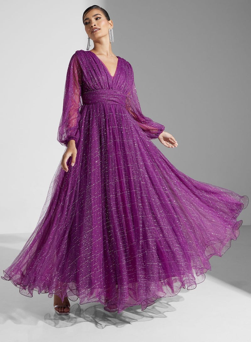 Glittery Evening Dress