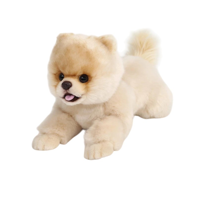 CU-MATE 16 Inch Pomeranian Stuffed Animals Toy DogPlush Puppy Realistic Cute Toy Dog Present Gift for Girls Boys - Image 2