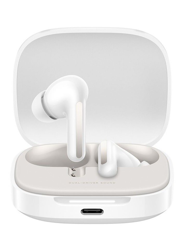 Xiaomi Redmi Buds 6 | Dual-driver Hi-Fi sound | Up to 49dB and 2kHz ANC | 2 MIC AI noise reduction | Up to 42h battery life with case | IP54 Cloud White - Image 2